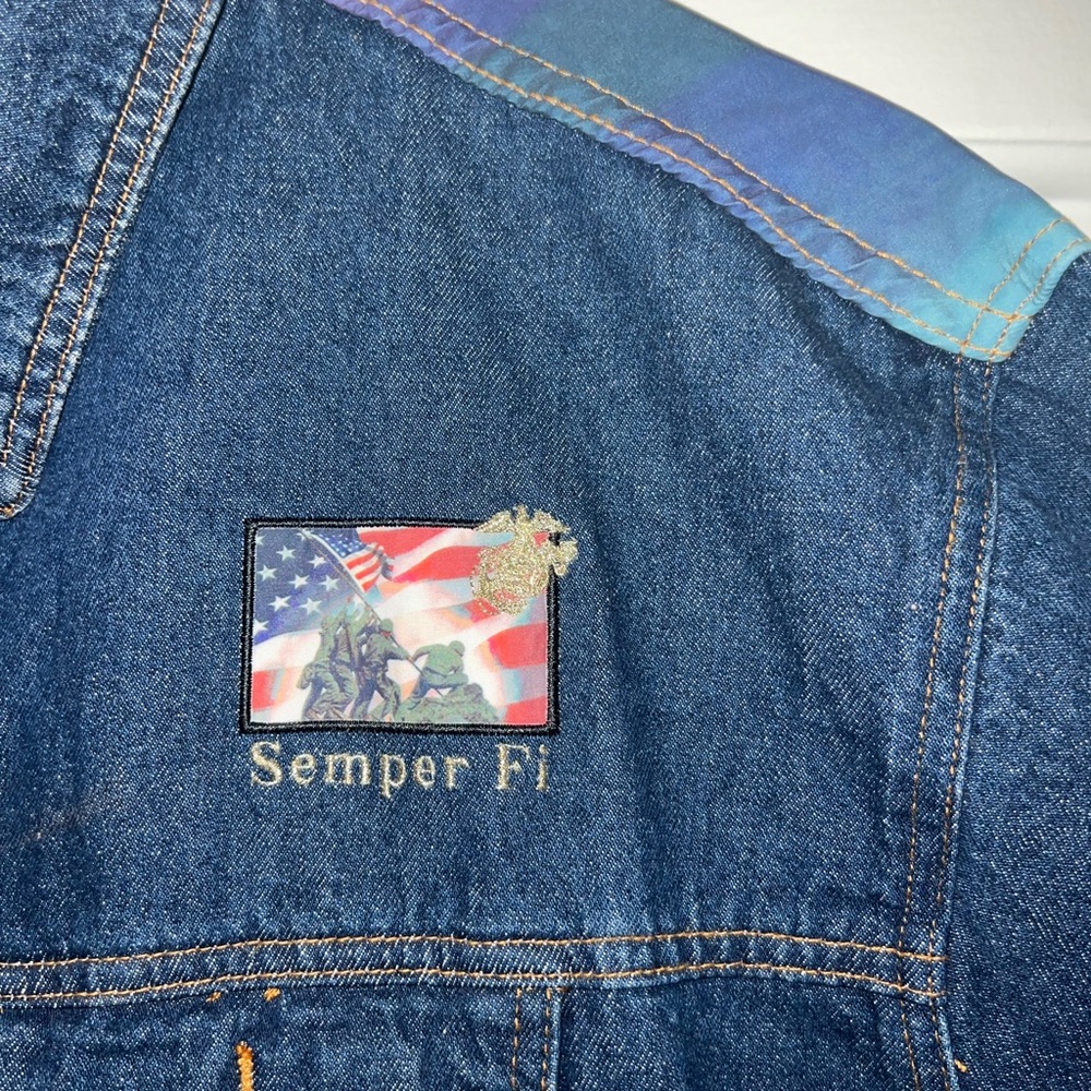 Bradford Exchange SEMPER FI MARINE CORE Denim jacket XL